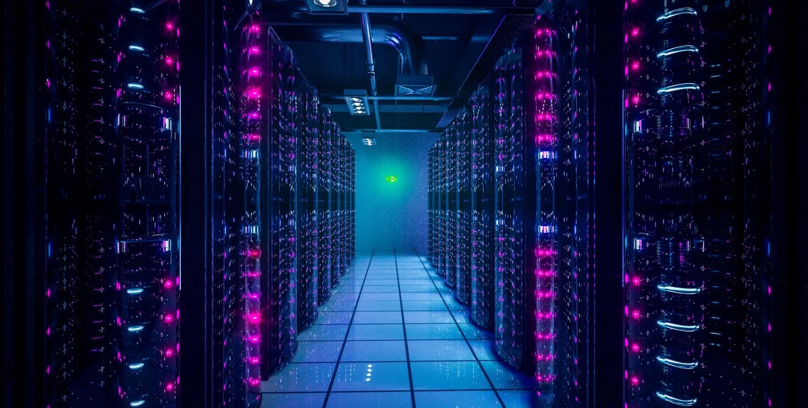 Infrastruttura di rete aziendale protetta in un armadio tecnico