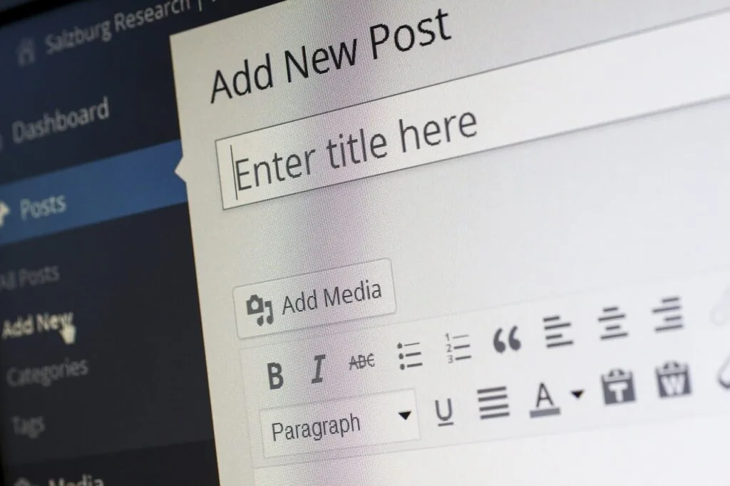 WordPress back-end
