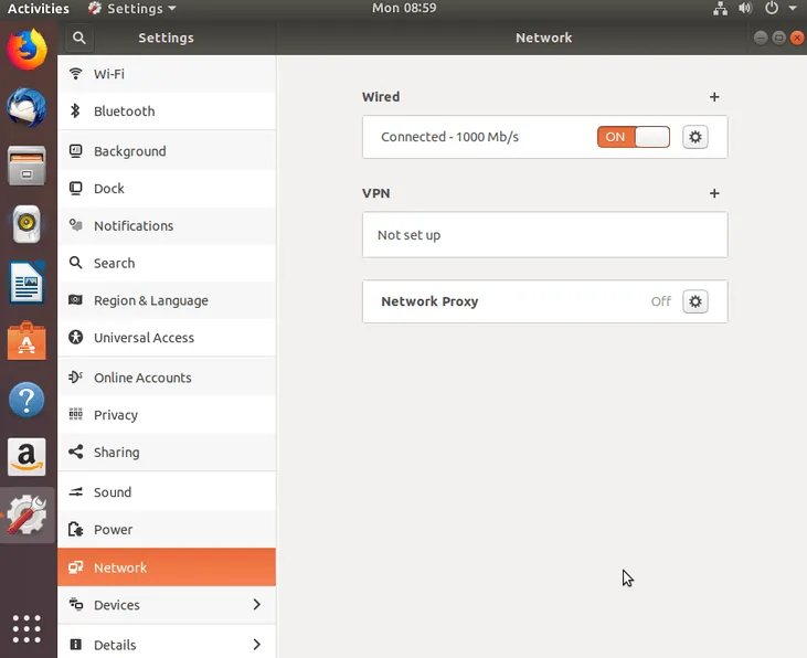 Network interface for assigning a static IP address
