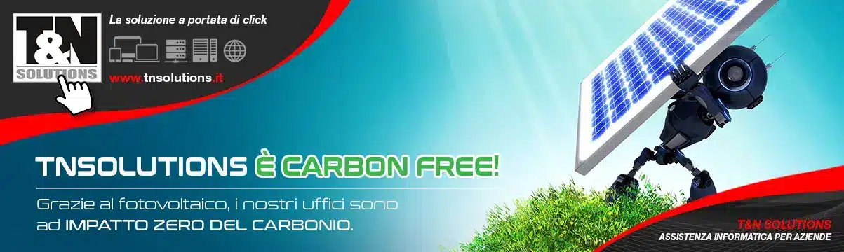 Tnsolutions è un’azienda carbon free!