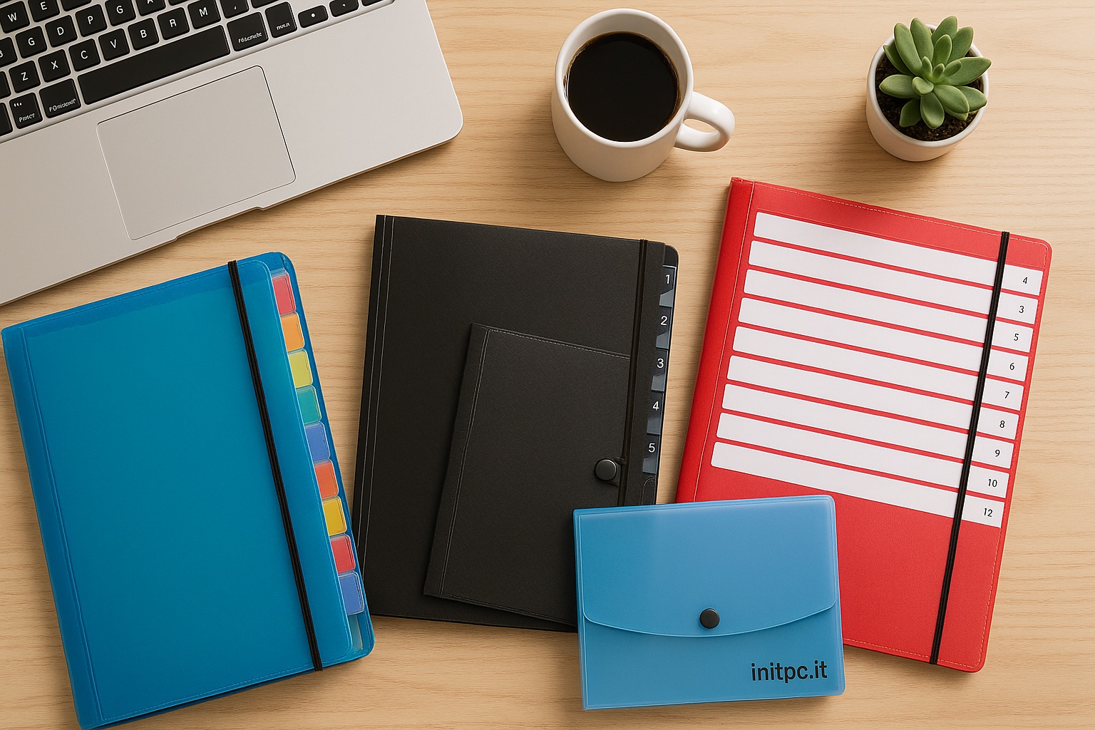 Paper archive with binders and folders to be dematerialized